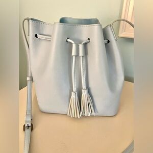 J. Crew Factory Light Blue Bucket Bag With Adjustable Straps